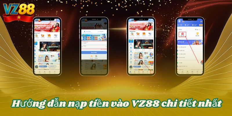 NẠP TIỀN VZ88 3 Hướng dẫn nạp tiền vào VZ88 chi tiết nhất