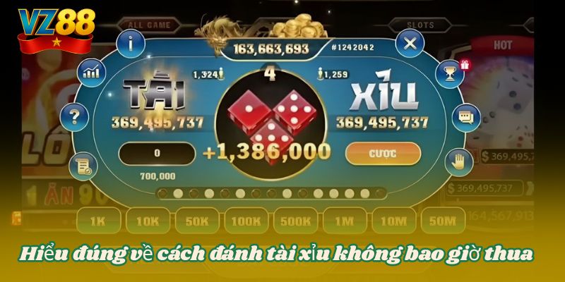 Hiểu đúng về cách đánh tài xỉu không bao giờ thua